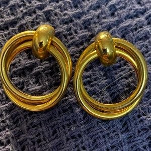 Gold hoop earrings